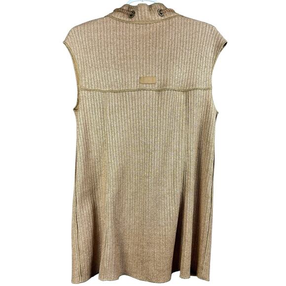 Women's Worth New York Brown Snap Front Pockets Business Casual Vest sz Medium - Picture 6 of 11